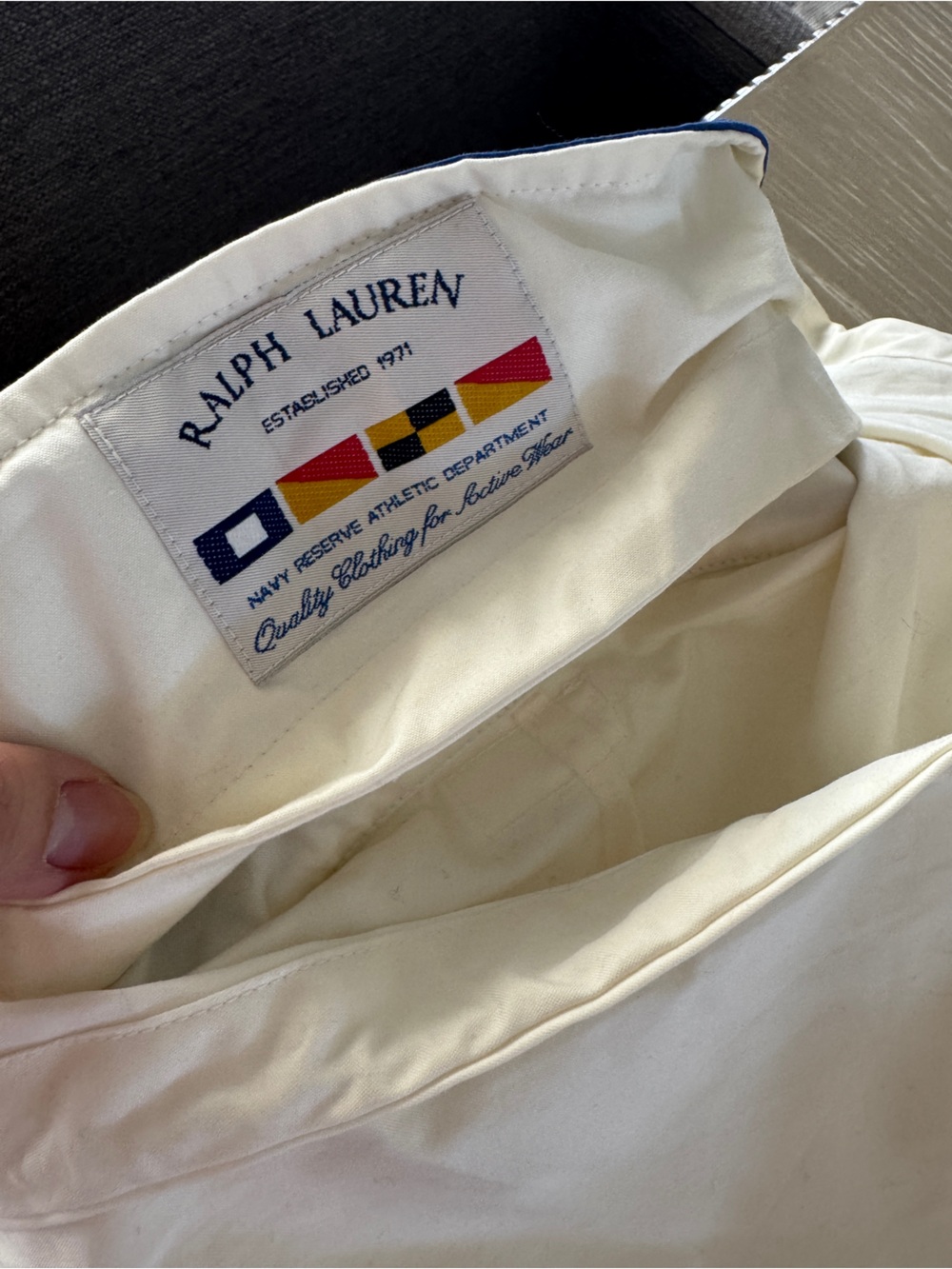 Vintage 90s Ralph Lauren Yacht Club RLYC Fireman Clasp Jacket Blue White size L - Picture 9 of 10